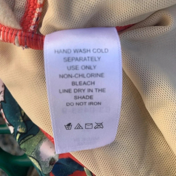 Swimsuits for All Floral Printed Halter One Piece Tummy Control Plus Size 32 - Picture 8 of 10